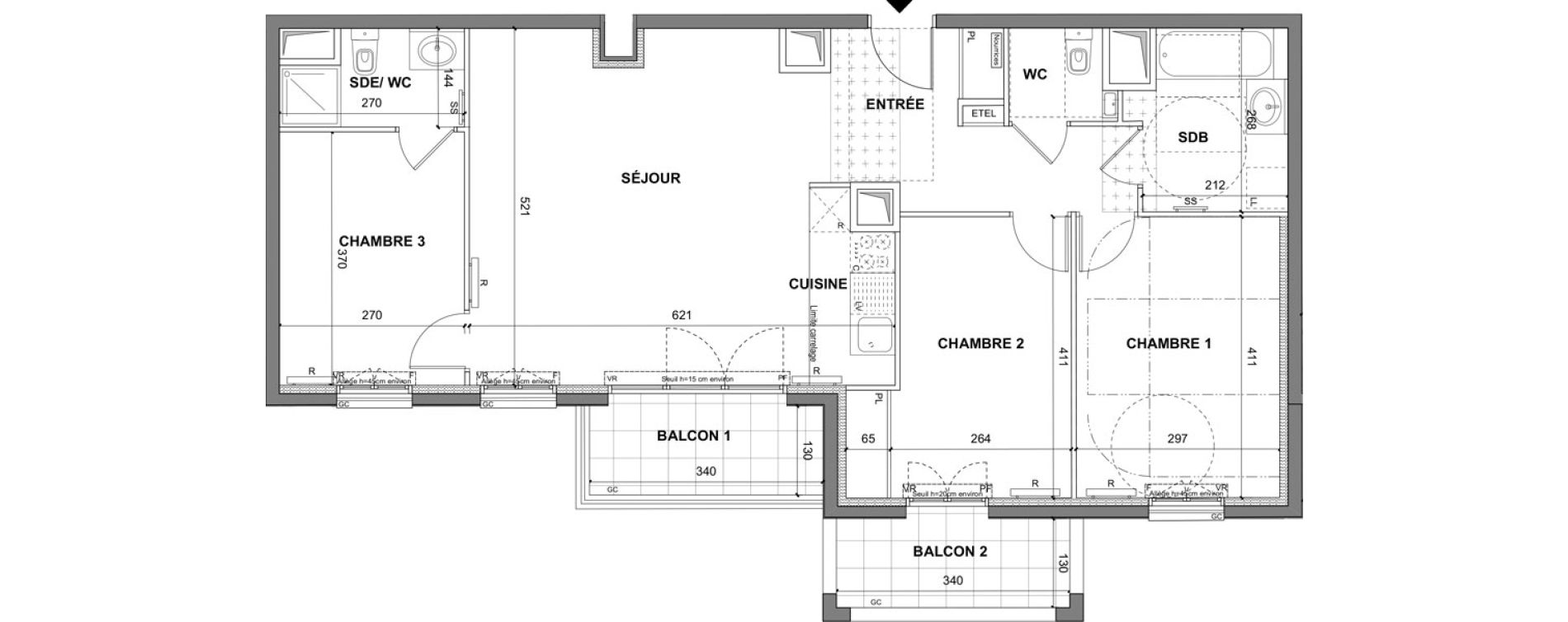 Appartement T4 de 81,95 m2 au Blanc-Mesnil La molette