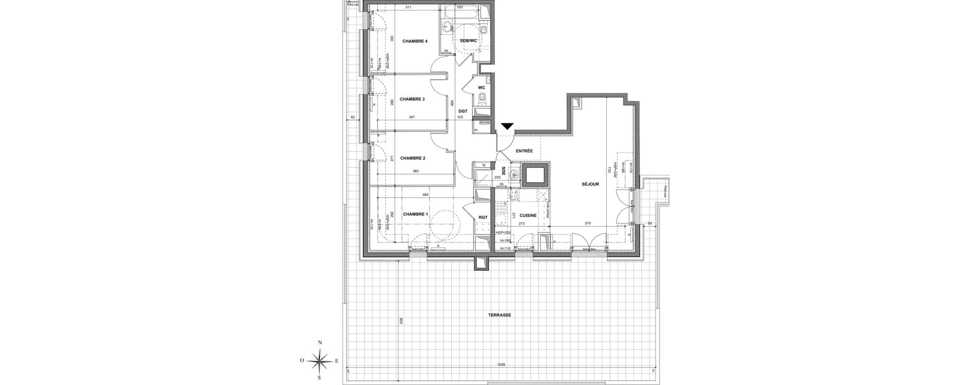 Appartement T5 de 106,30 m2 au Blanc-Mesnil La molette