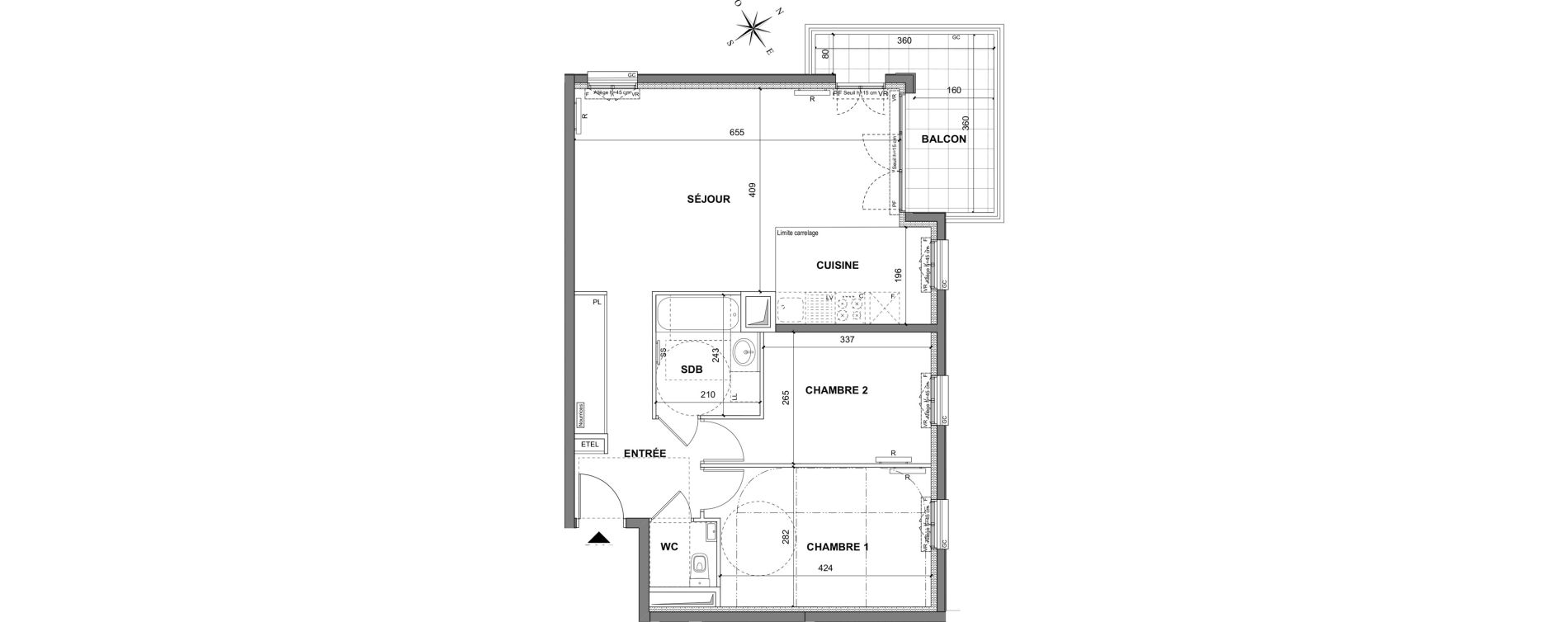 Appartement T3 de 67,35 m2 au Blanc-Mesnil La molette