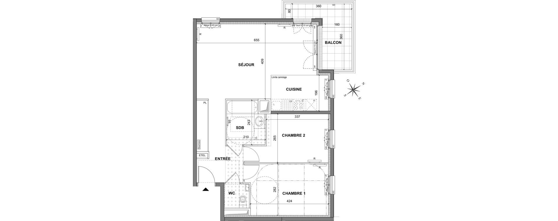 Appartement T3 de 67,35 m2 au Blanc-Mesnil La molette