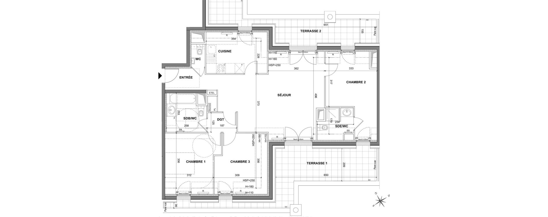 Appartement T4 de 65,15 m2 au Blanc-Mesnil La molette