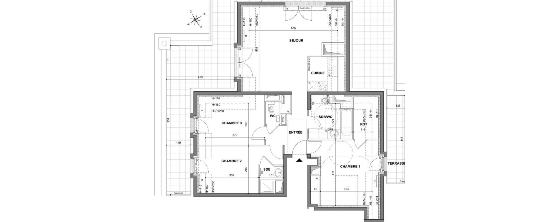 Appartement T4 de 87,85 m2 au Blanc-Mesnil La molette