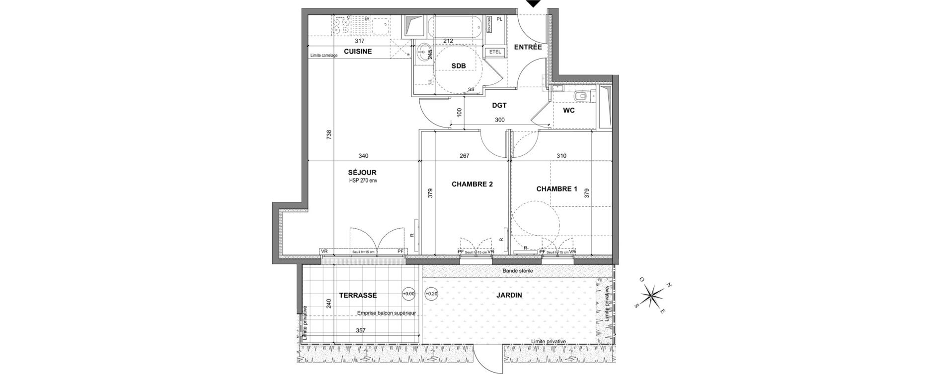 Appartement T3 de 62,35 m2 au Blanc-Mesnil La molette