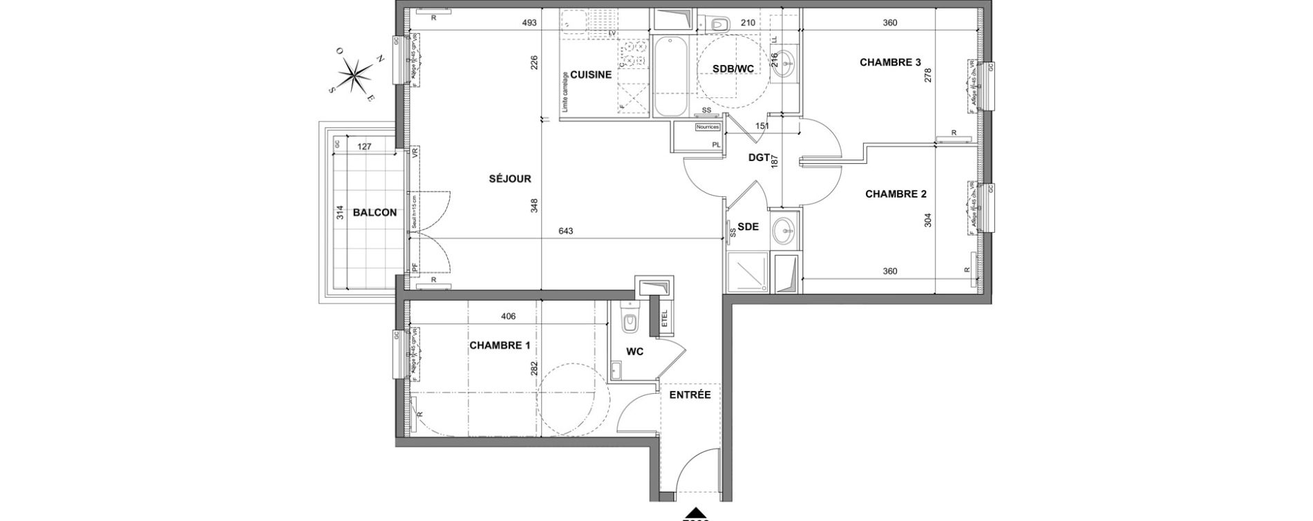 Appartement T4 de 84,30 m2 au Blanc-Mesnil La molette