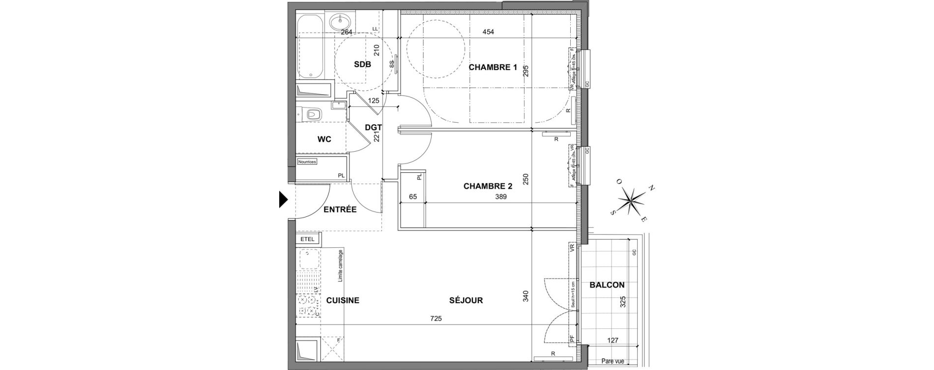 Appartement T3 de 62,55 m2 au Blanc-Mesnil La molette