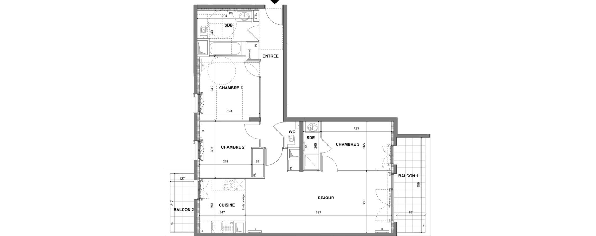 Appartement T4 de 85,10 m2 au Blanc-Mesnil La molette