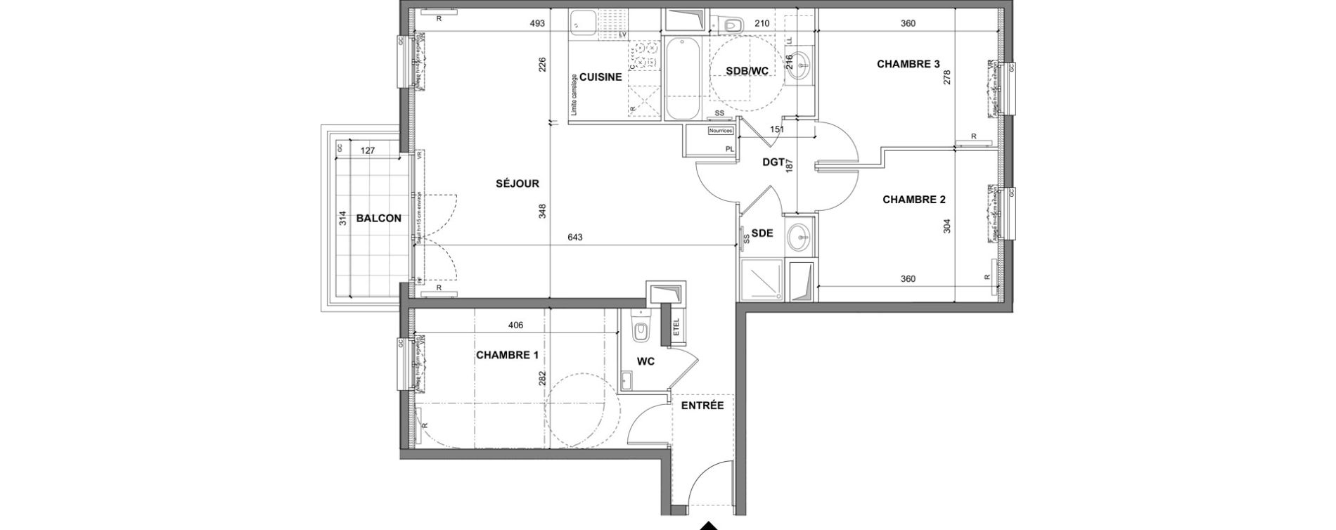 Appartement T4 de 84,25 m2 au Blanc-Mesnil La molette