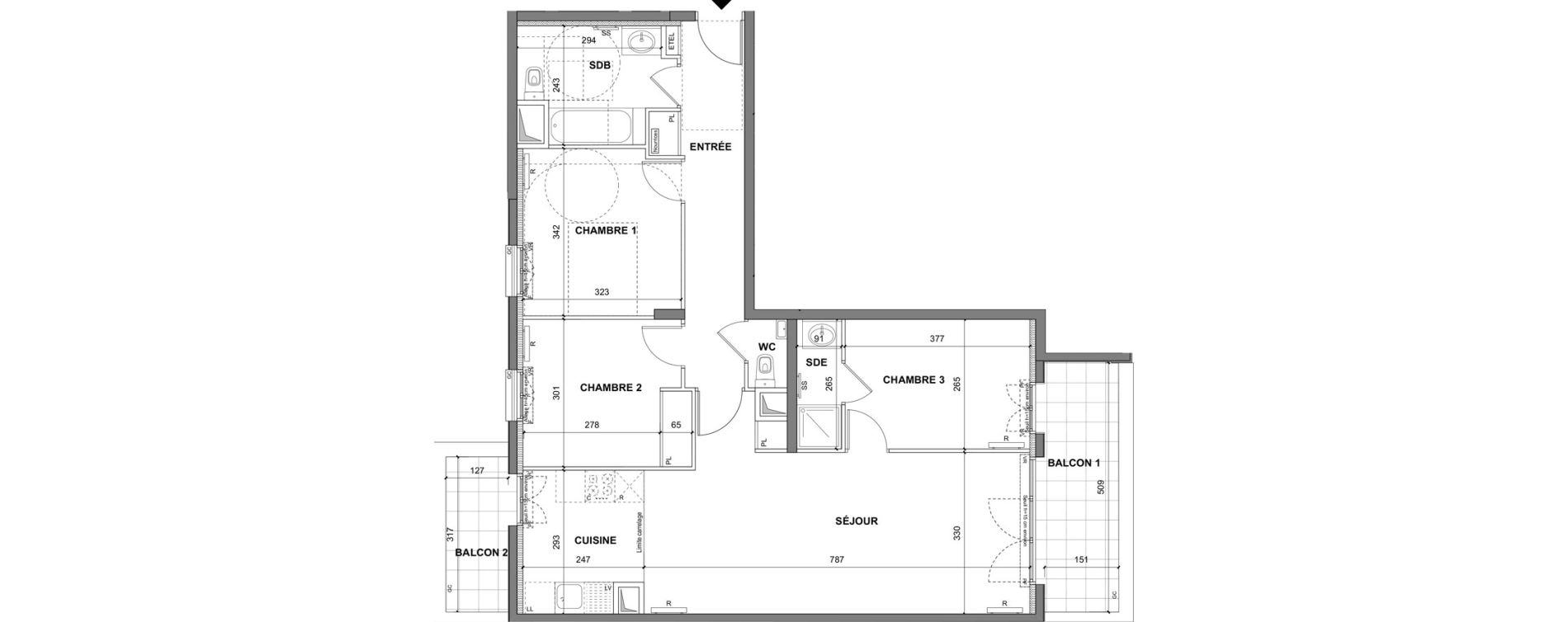 Appartement T4 de 85,10 m2 au Blanc-Mesnil La molette
