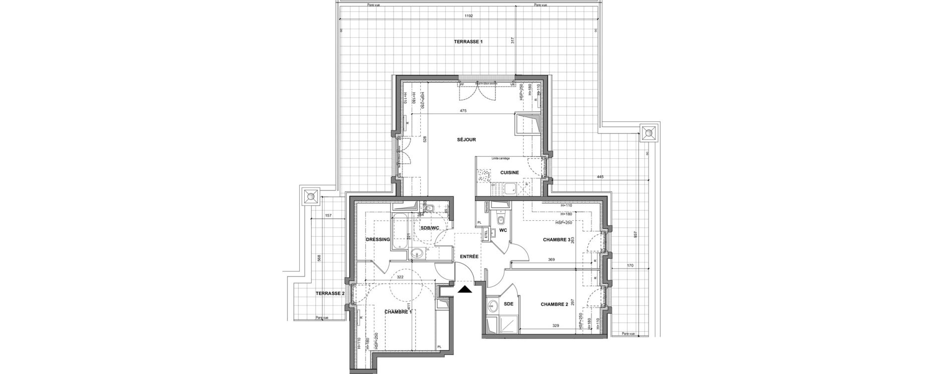 Appartement T4 de 88,70 m2 au Blanc-Mesnil La molette