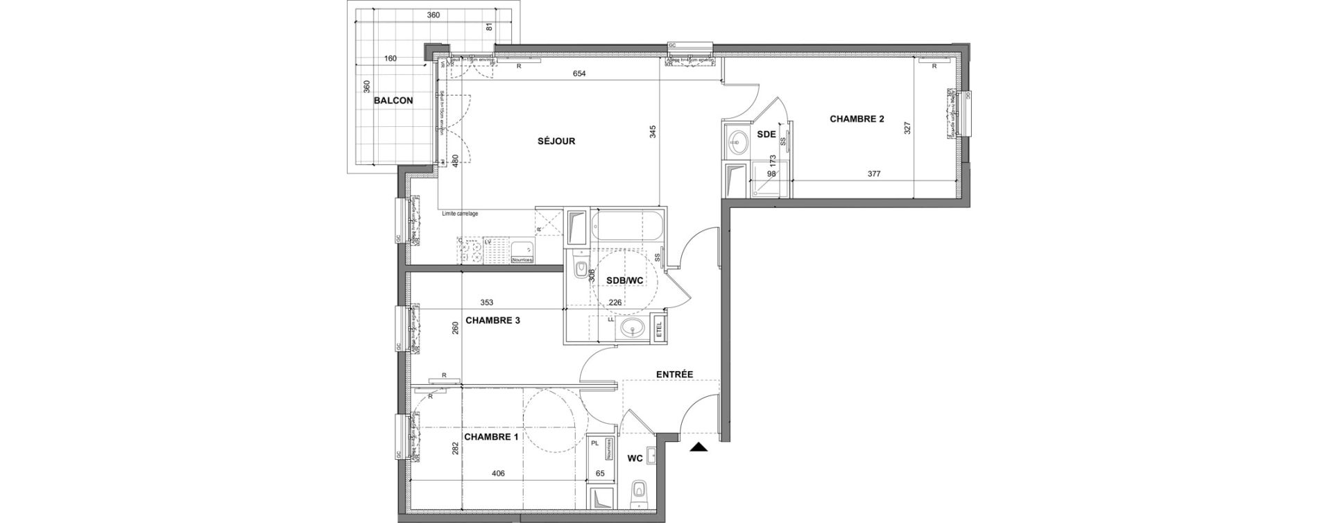 Appartement T4 de 83,85 m2 au Blanc-Mesnil La molette