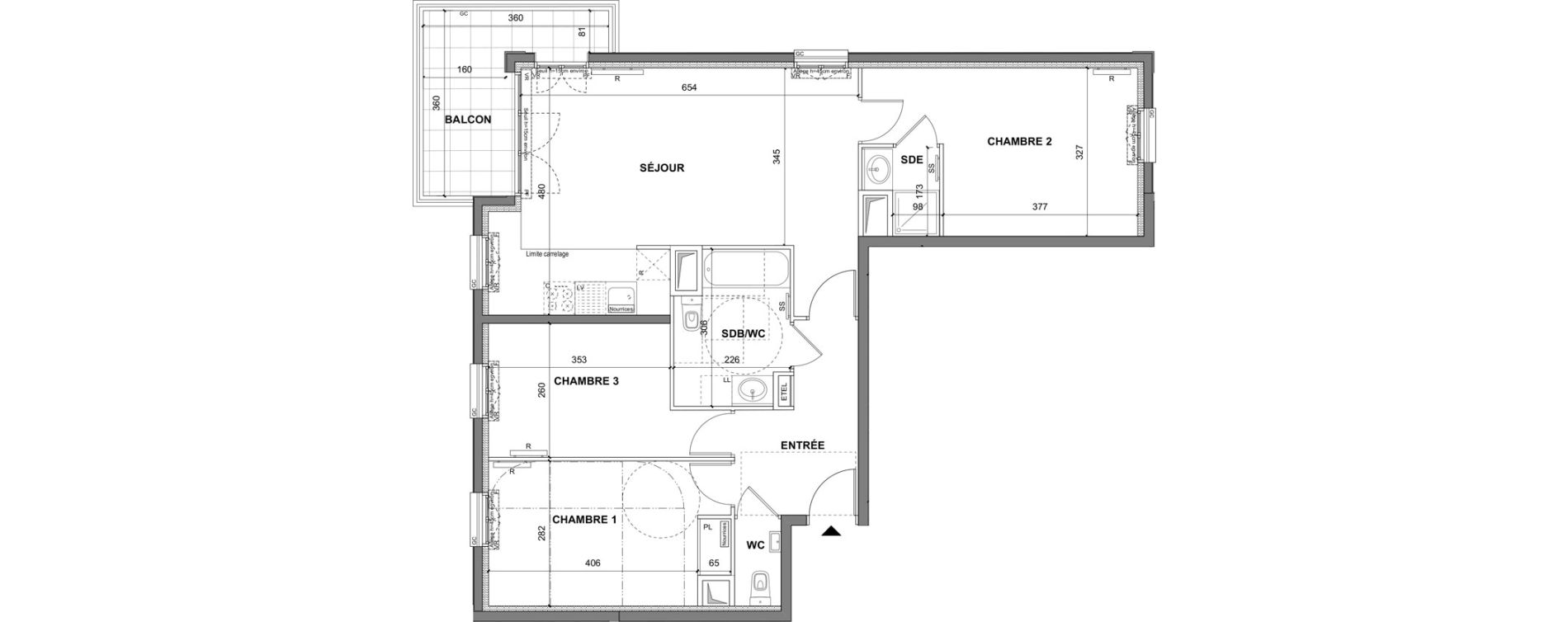 Appartement T4 de 83,85 m2 au Blanc-Mesnil La molette