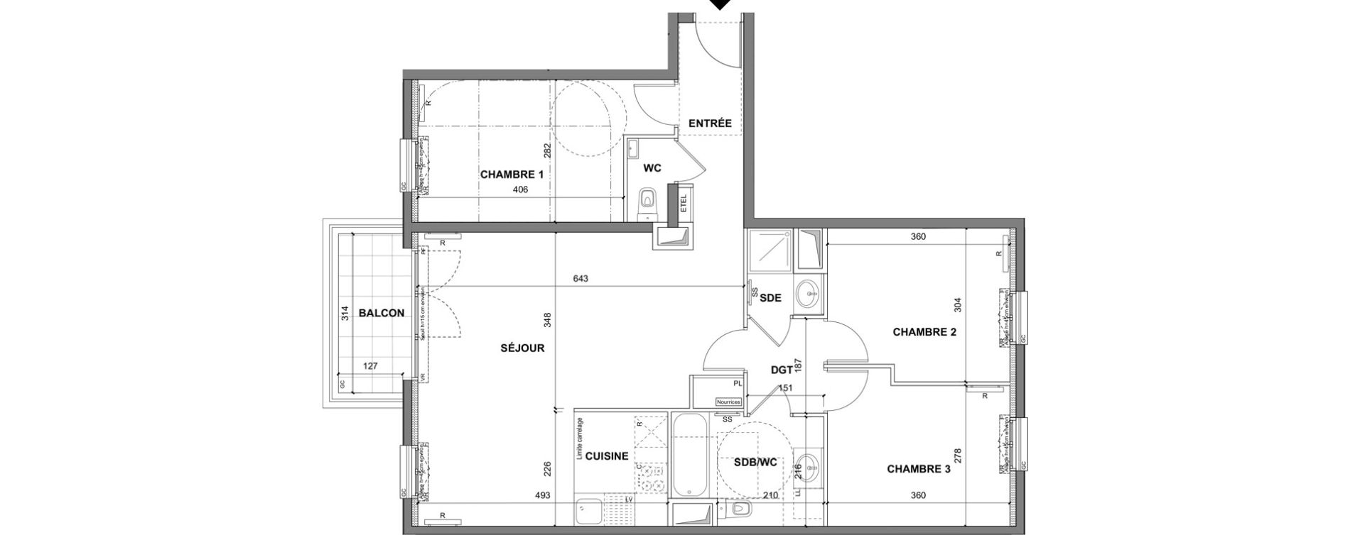 Appartement T4 de 84,30 m2 au Blanc-Mesnil La molette