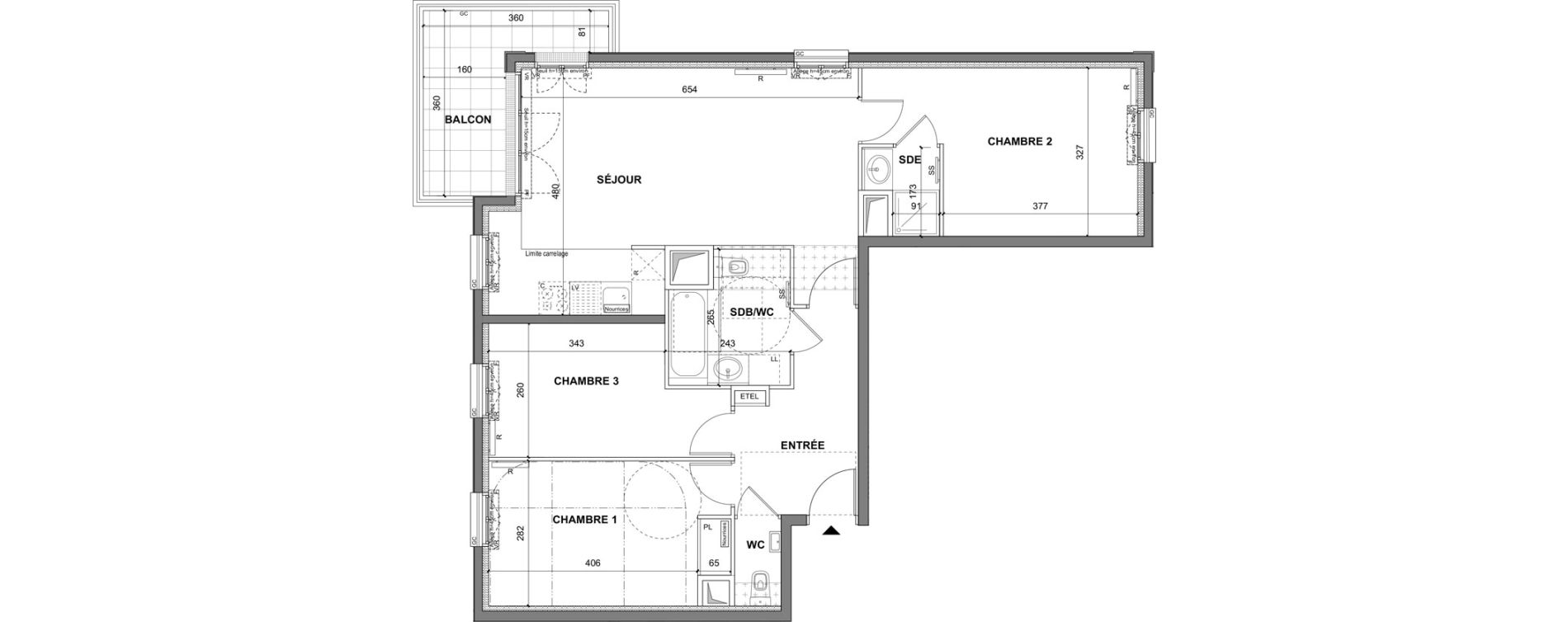 Appartement T4 de 83,75 m2 au Blanc-Mesnil La molette