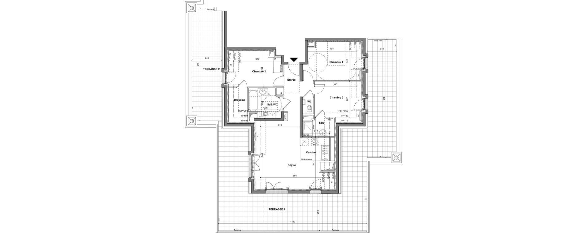 Appartement T4 de 82,35 m2 au Blanc-Mesnil La molette