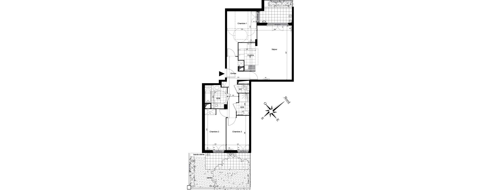 Appartement T4 de 80,59 m2 au Blanc-Mesnil Centre