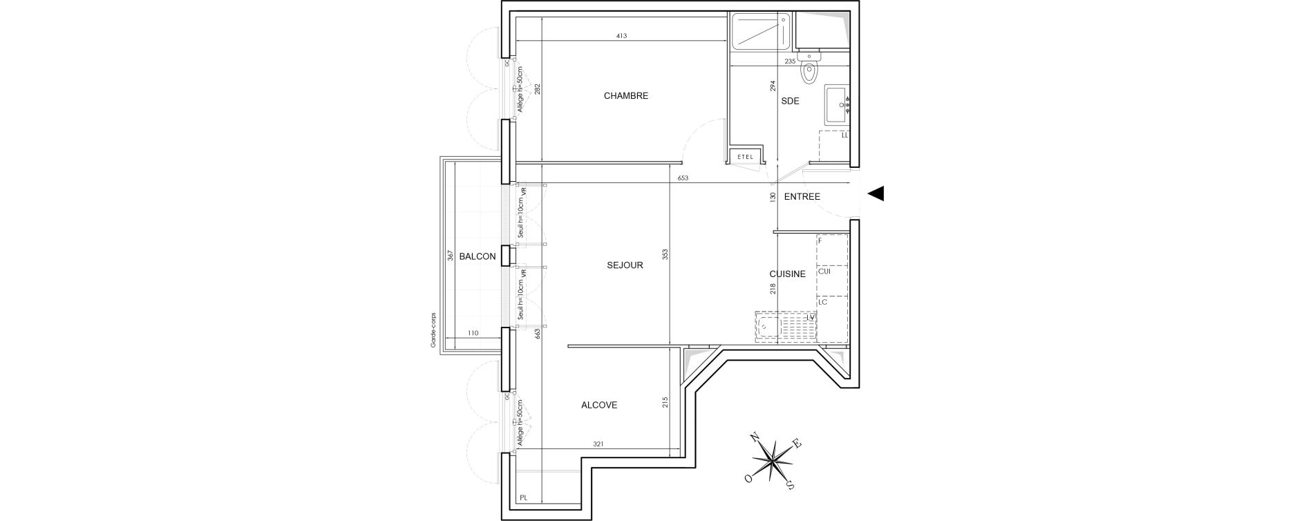 Appartement T2 de 48,53 m2 au Blanc-Mesnil Le blanc mesnil gare