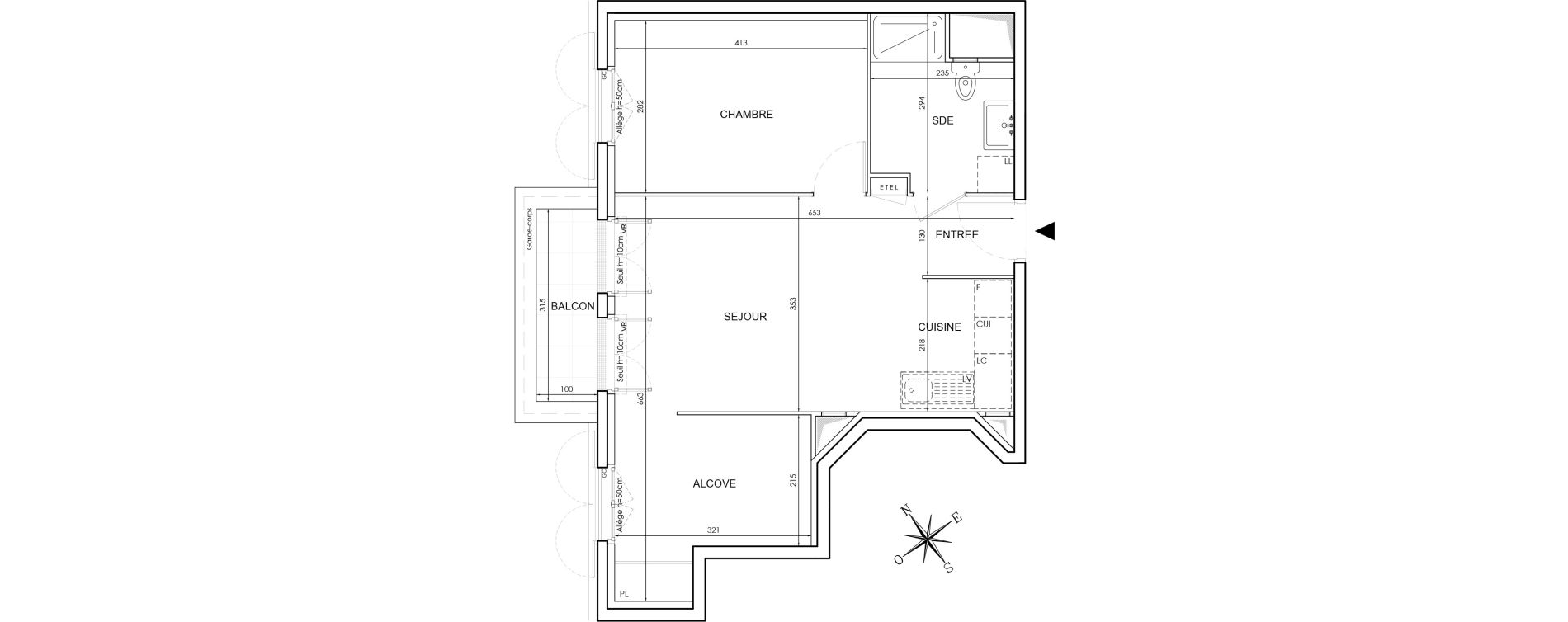 Appartement T2 de 48,53 m2 au Blanc-Mesnil Le blanc mesnil gare