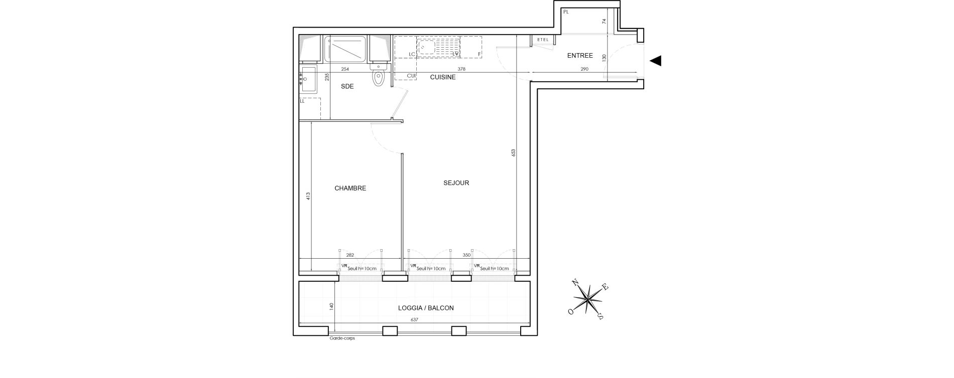 Appartement T2 de 44,82 m2 au Blanc-Mesnil Le blanc mesnil gare