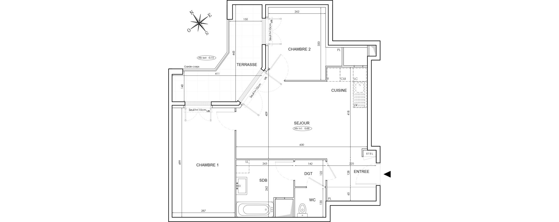 Appartement T3 de 59,42 m2 au Blanc-Mesnil Le blanc mesnil gare