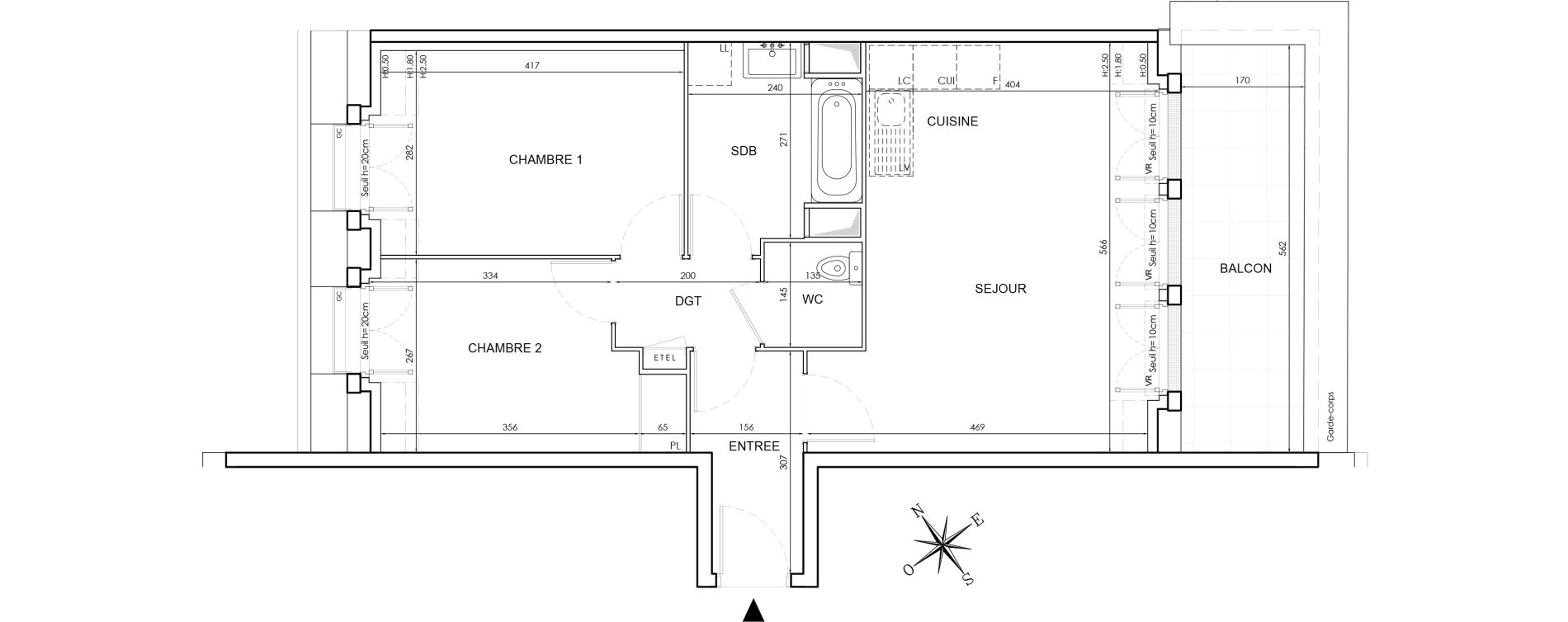 Appartement T3 de 59,51 m2 au Blanc-Mesnil Le blanc mesnil gare