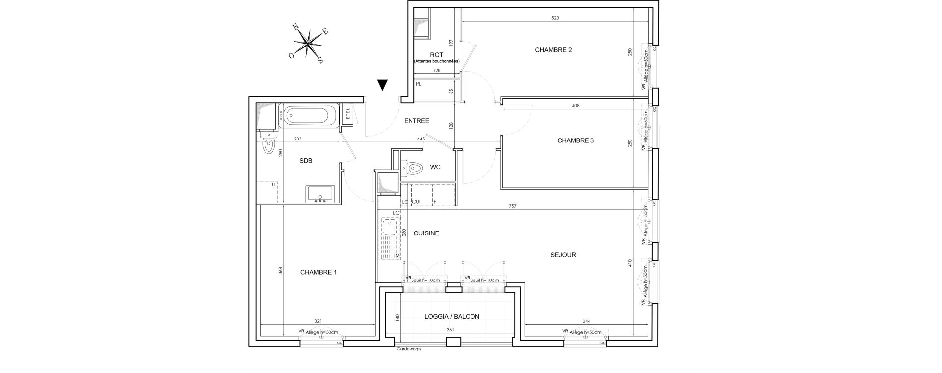 Appartement T4 de 79,04 m2 au Blanc-Mesnil Le blanc mesnil gare