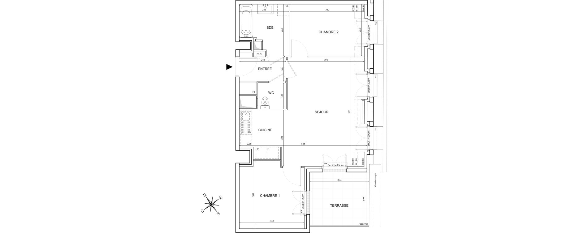 Appartement T3 de 59,83 m2 au Blanc-Mesnil Le blanc mesnil gare