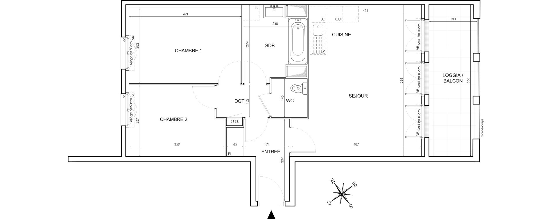 Appartement T3 de 61,26 m2 au Blanc-Mesnil Le blanc mesnil gare