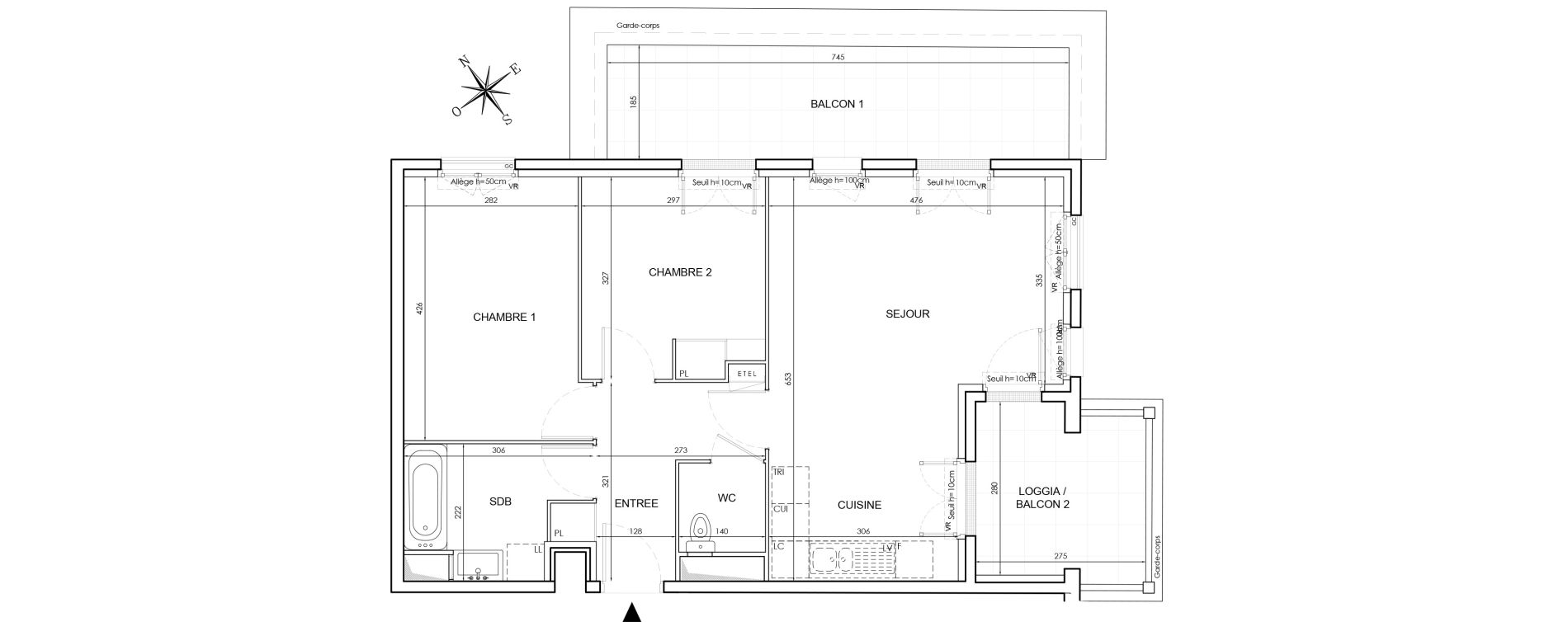 Appartement T3 de 61,18 m2 au Blanc-Mesnil Le blanc mesnil gare