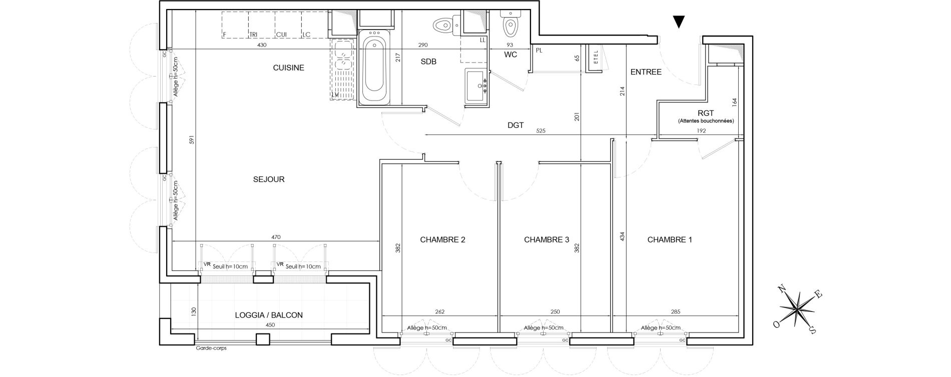 Appartement T4 de 80,20 m2 au Blanc-Mesnil Le blanc mesnil gare