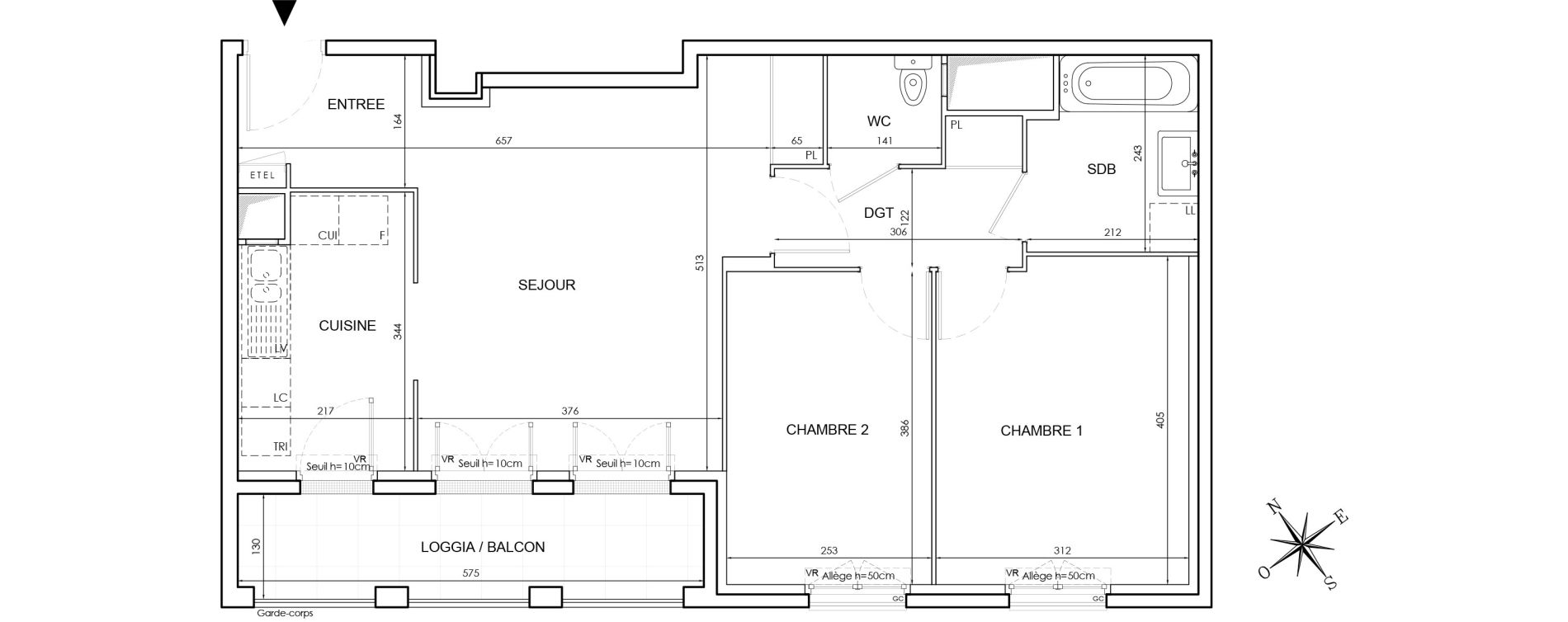 Appartement T3 de 63,89 m2 au Blanc-Mesnil Le blanc mesnil gare