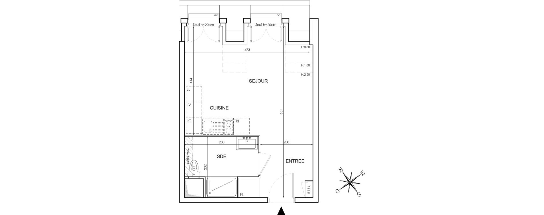 Appartement T1 de 29,06 m2 au Blanc-Mesnil Le blanc mesnil gare