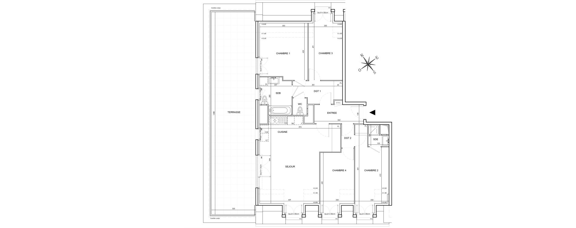 Appartement T5 de 95,35 m2 au Blanc-Mesnil Le blanc mesnil gare