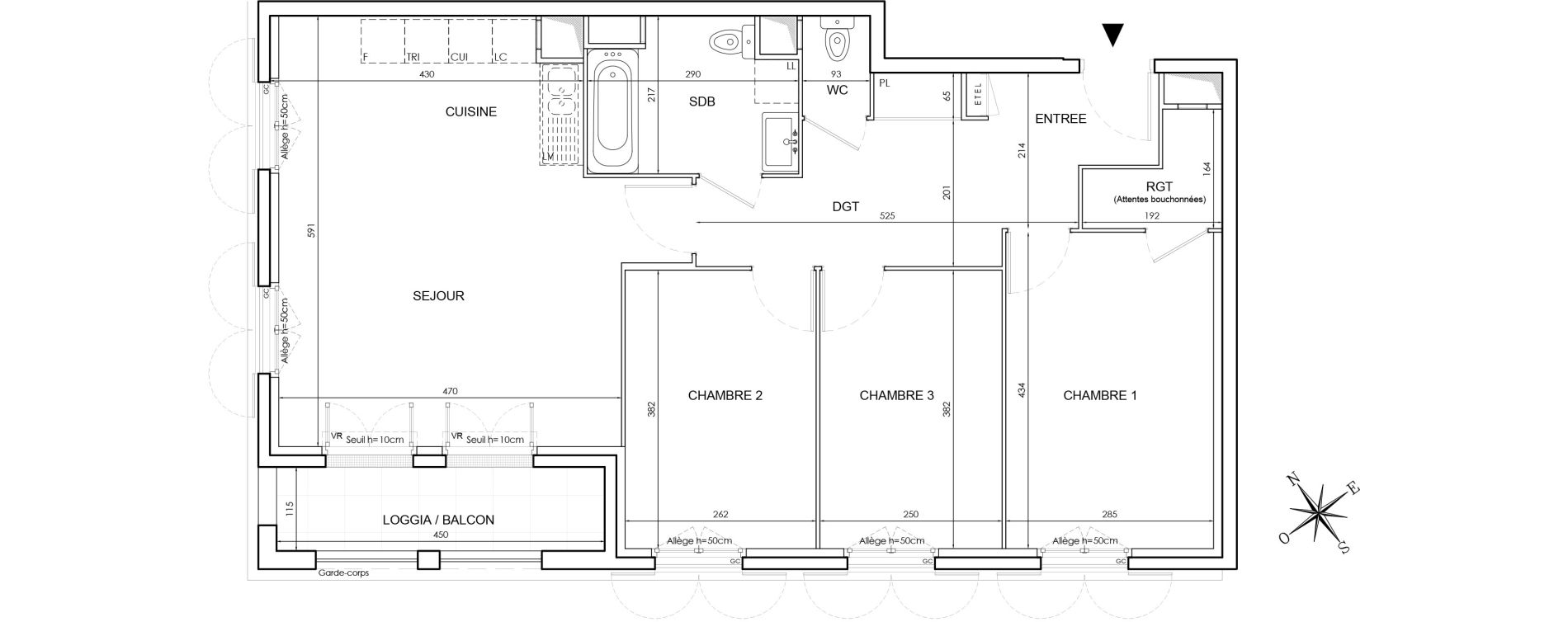 Appartement T4 de 80,20 m2 au Blanc-Mesnil Le blanc mesnil gare