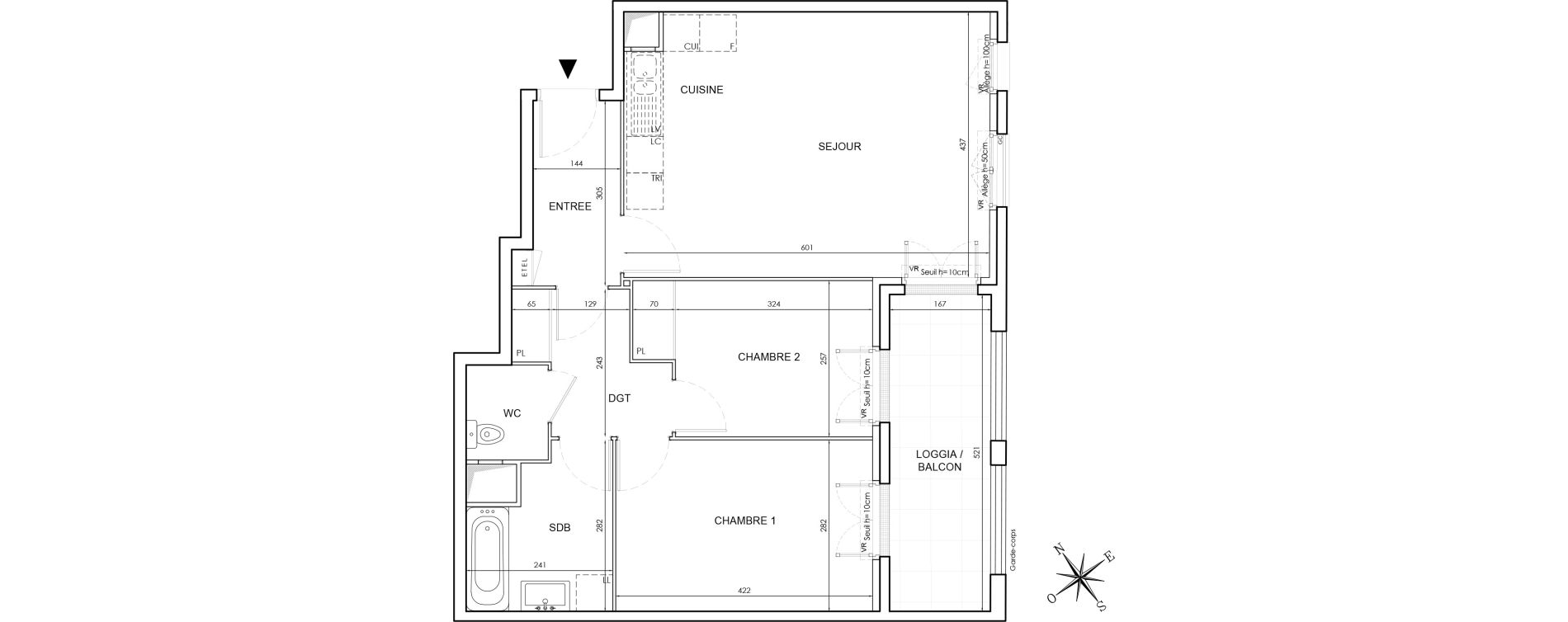 Appartement T3 de 63,91 m2 au Blanc-Mesnil Le blanc mesnil gare