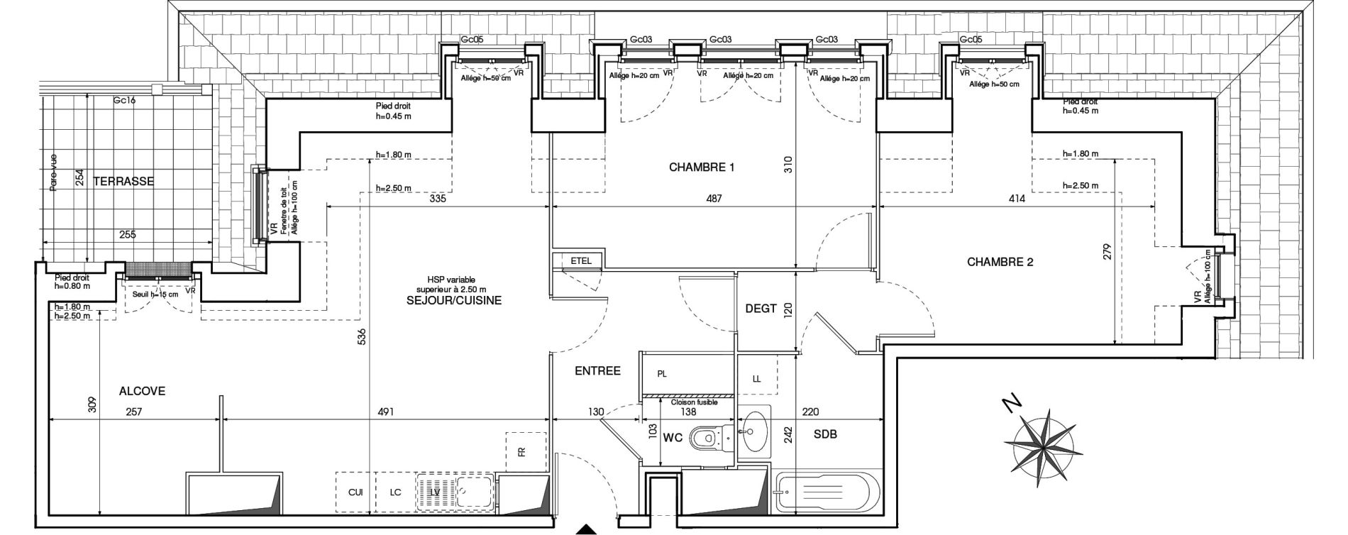 Appartement T3 de 76,29 m2 au Blanc-Mesnil Centre