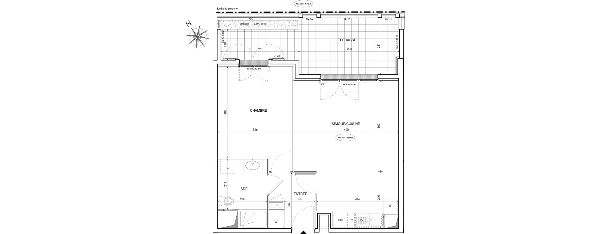 Appartement T2 de 46,69 m2 au Blanc-Mesnil Centre