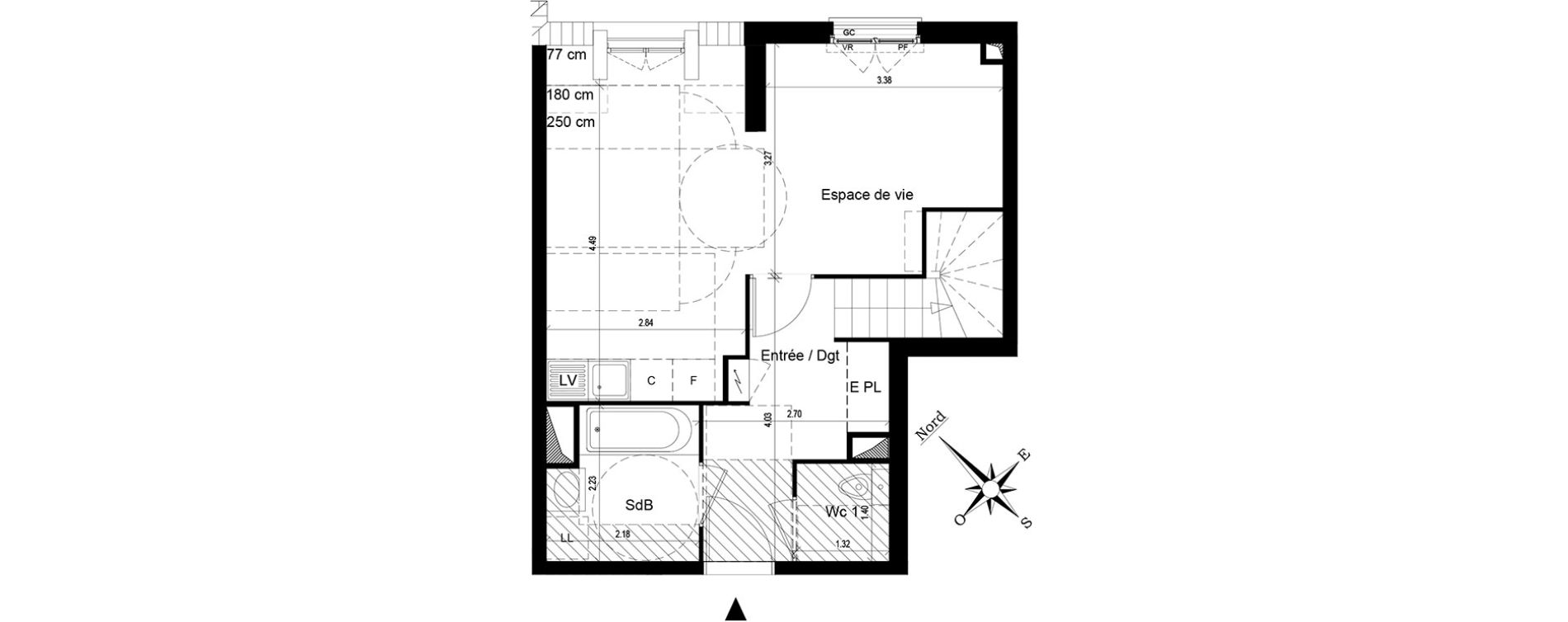 Duplex T4 de 80,14 m2 au Blanc-Mesnil Centre