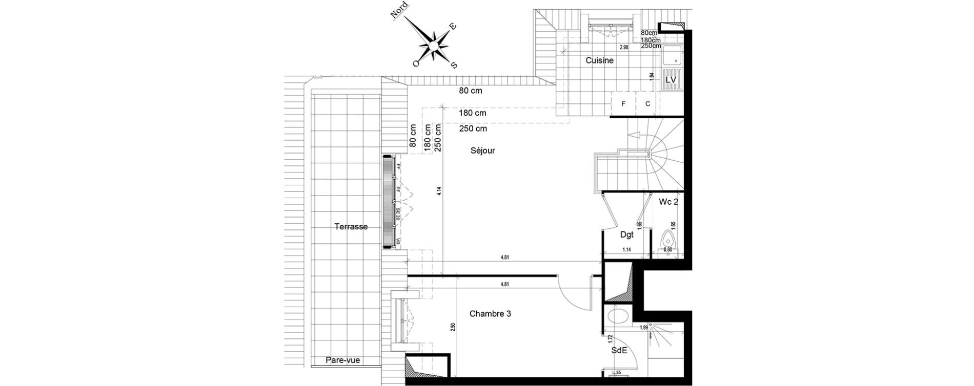 Duplex T4 de 80,14 m2 au Blanc-Mesnil Centre
