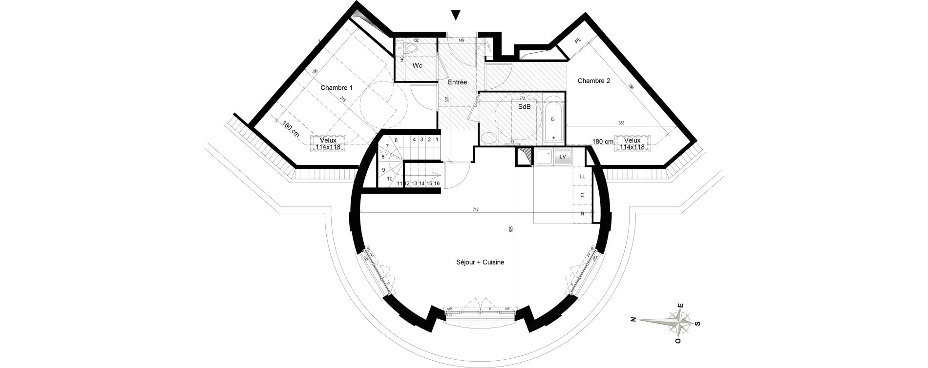 Duplex T5 de 107,95 m2 au Blanc-Mesnil Centre