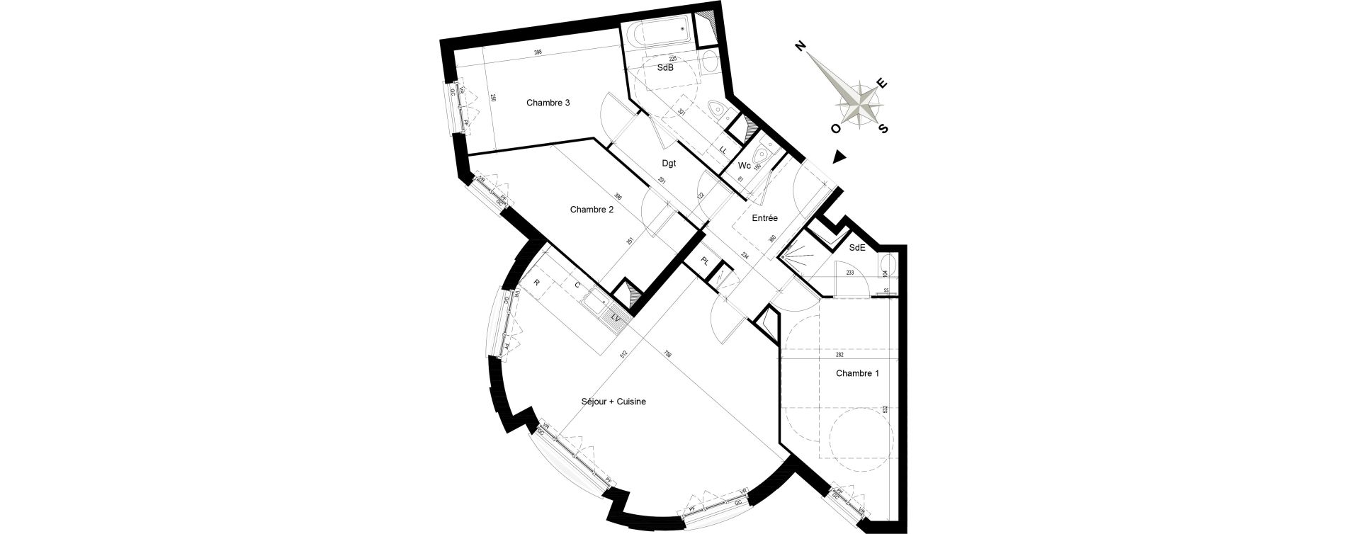 Appartement T4 de 84,19 m2 au Blanc-Mesnil Centre