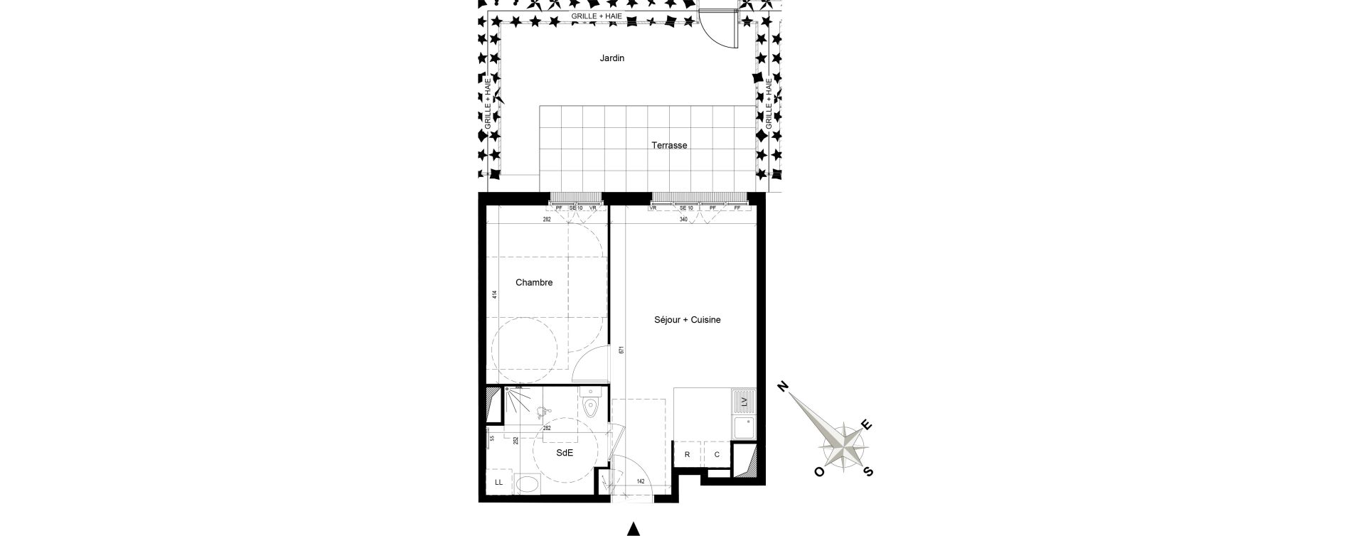 Appartement T2 de 39,32 m2 au Blanc-Mesnil Centre