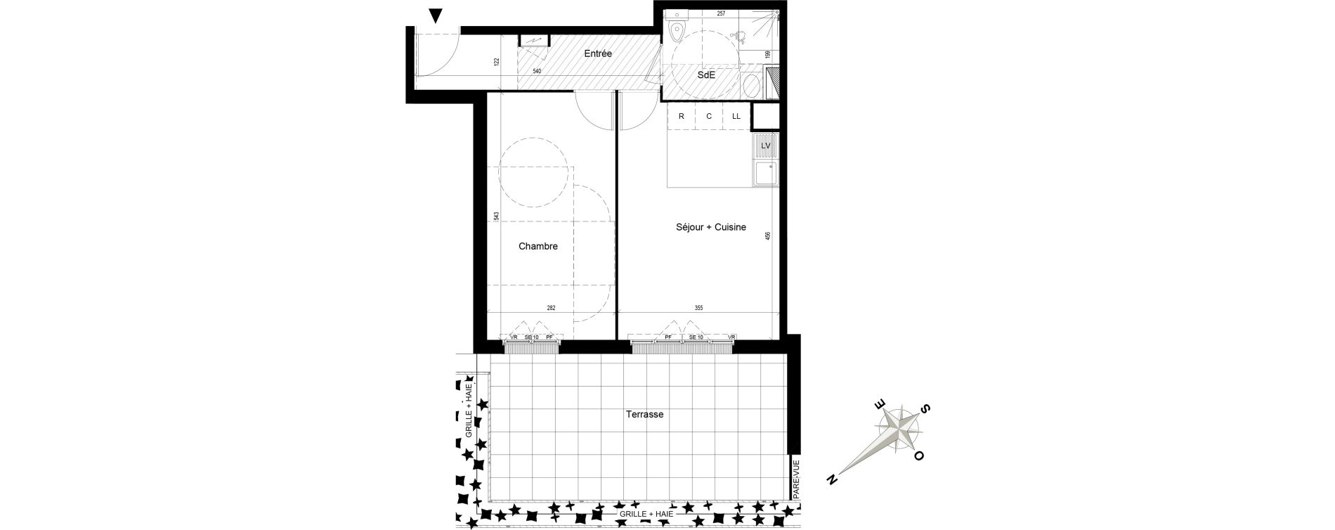 Appartement T2 de 45,24 m2 au Blanc-Mesnil Centre