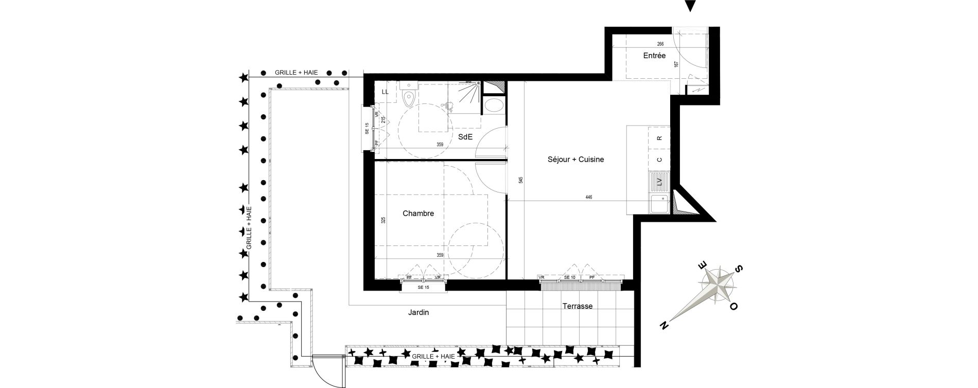 Appartement T2 de 45,22 m2 au Blanc-Mesnil Centre