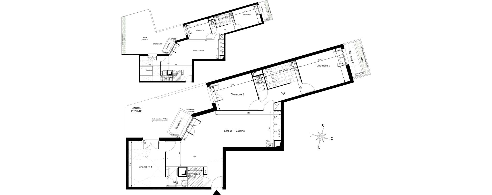 Appartement T4 de 84,34 m2 au Blanc-Mesnil La molette