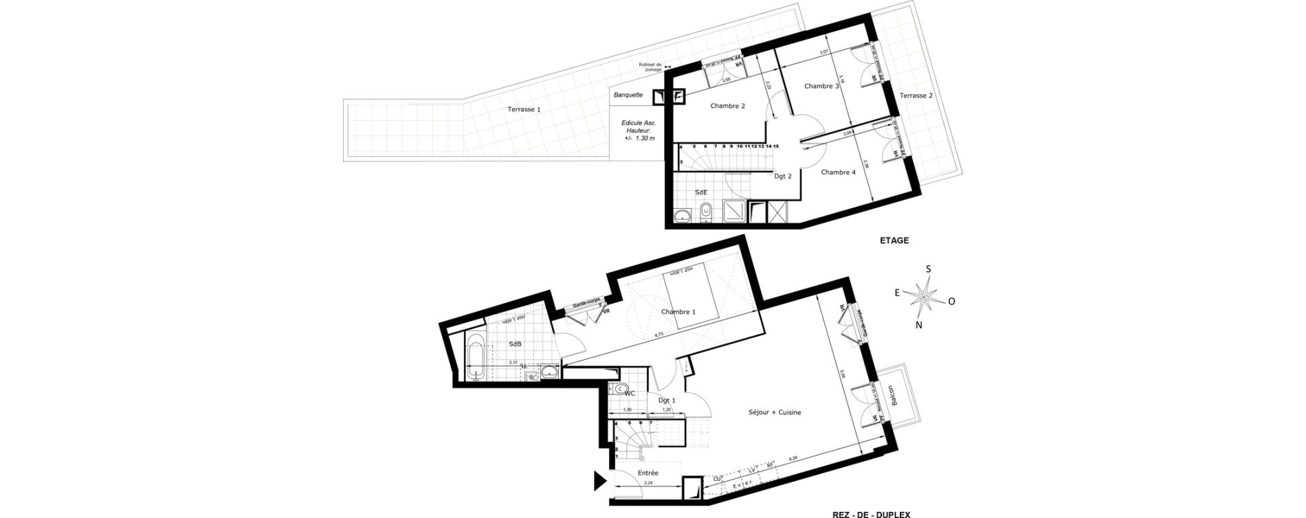 Appartement T5 de 97,99 m2 au Blanc-Mesnil La molette