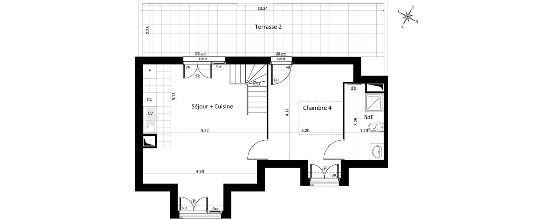 Duplex T5 de 97,02 m2 au Blanc-Mesnil Centre