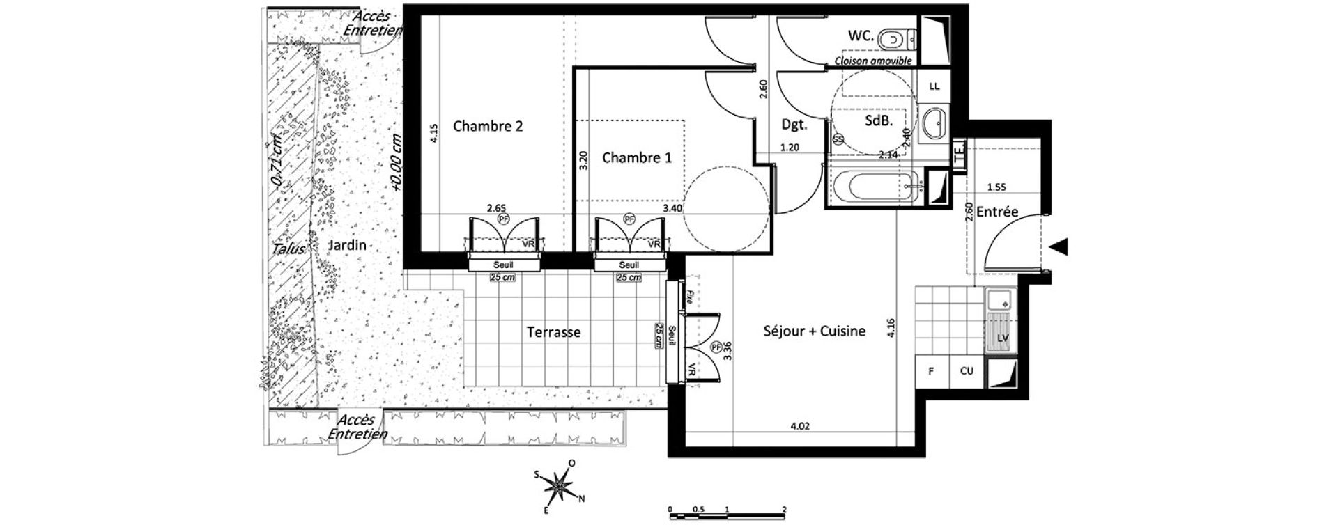 Appartement T3 de 57,27 m2 au Blanc-Mesnil Centre