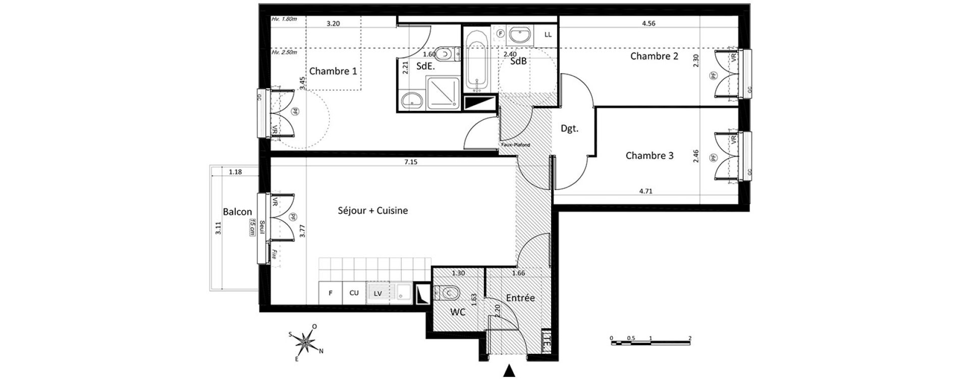 Appartement T4 de 75,57 m2 au Blanc-Mesnil Centre
