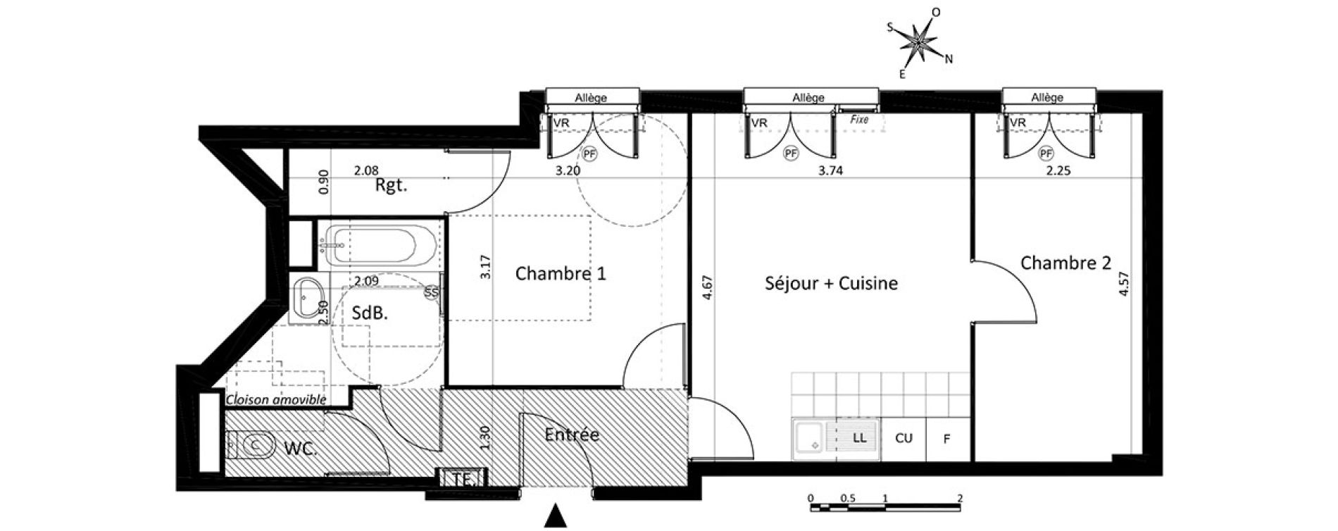 Appartement T3 de 53,25 m2 au Blanc-Mesnil Centre