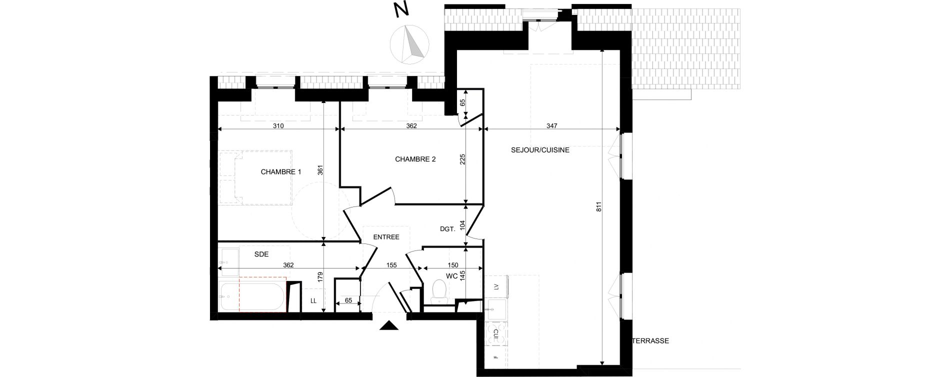 Appartement T3 de 64,03 m2 au Blanc-Mesnil La molette